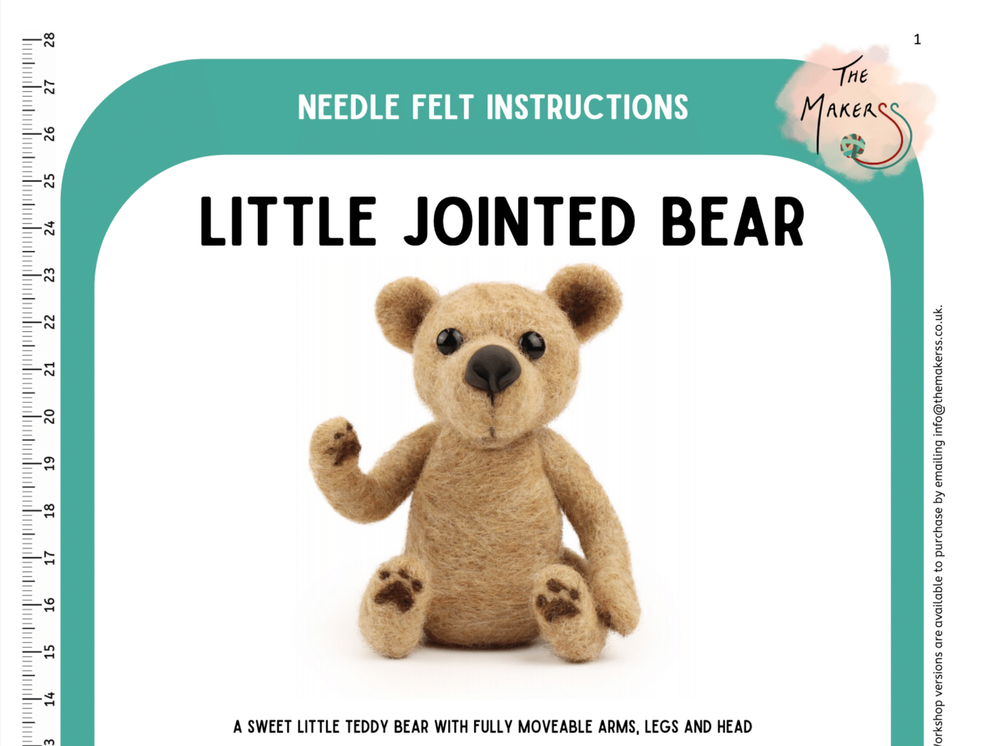 Little Jointed Vintage Bear Instructions PDF - The Makerss