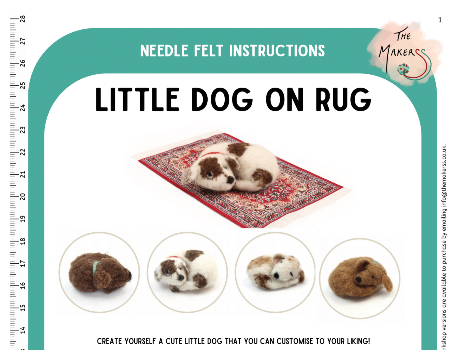 Little Dog on Rug Instructions PDF - The Makerss