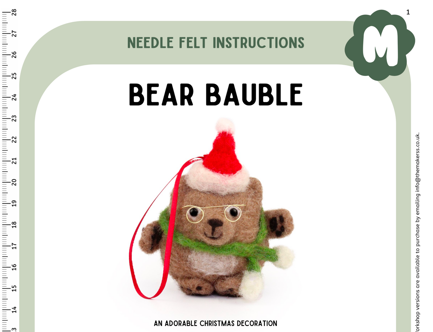 Bear Bauble Instructions PDF - The Makerss