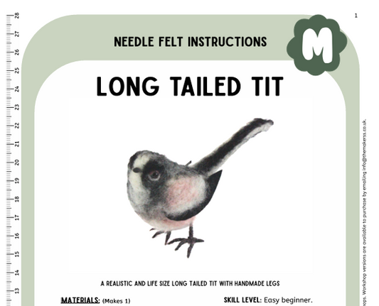 Long Tailed Tit Instructions PDF - The Makerss