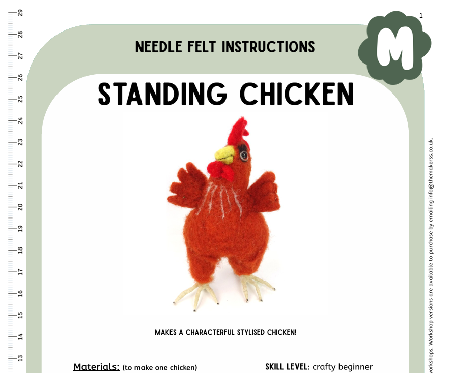 Flock Standing Chicken Instructions PDF - The Makerss