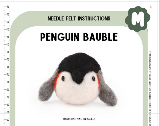FLOCK Penguin Bauble Instruction PDF - The Makerss