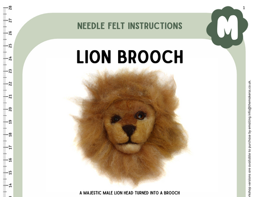Lion Brooch Instructions PDF - The Makerss