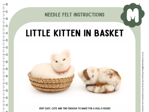 Little Kitten In A Basket Instructions PDF - The Makerss