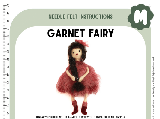 January Birthstone Garnet Fairy Instructions PDF - The Makerss