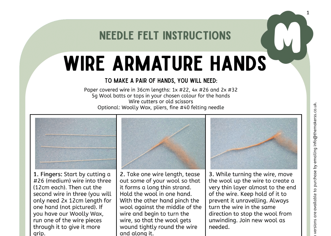 Hands with Fingers (using armature) Instructions PDF - The Makerss
