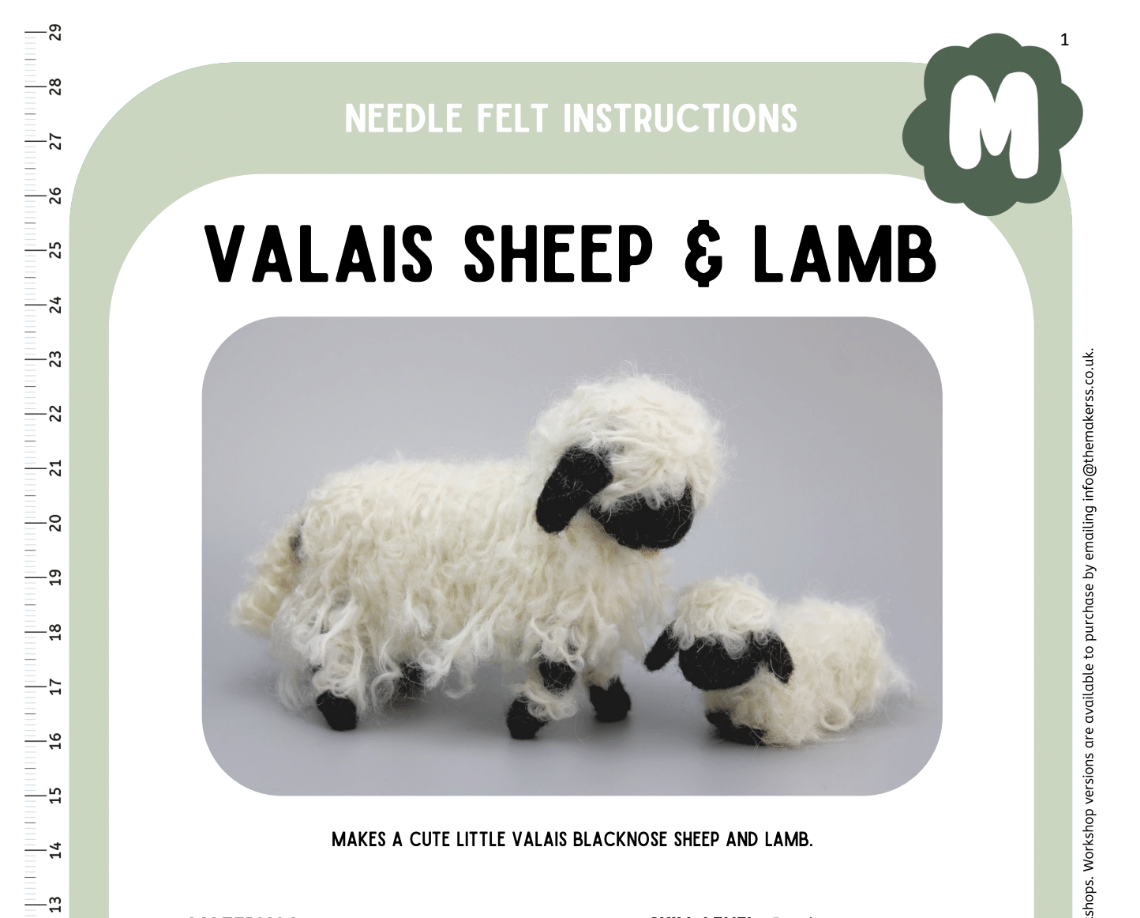 Valais Sheep and Lamb Instructions PDF - The Makerss