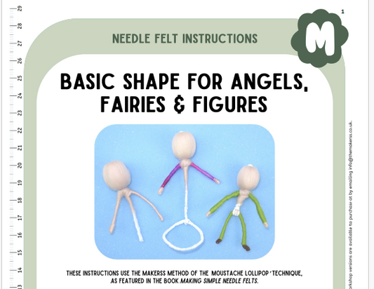 Basic Head & Arms Shape Instructions PDF (for Angels, Fairies & Figures) - The Makerss