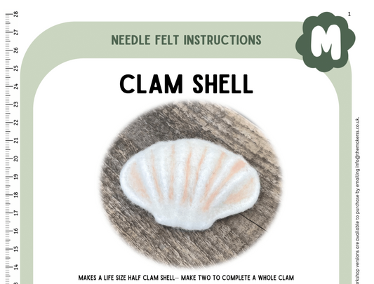 Clam Shell Needle Felt Instructions PDF - The Makerss
