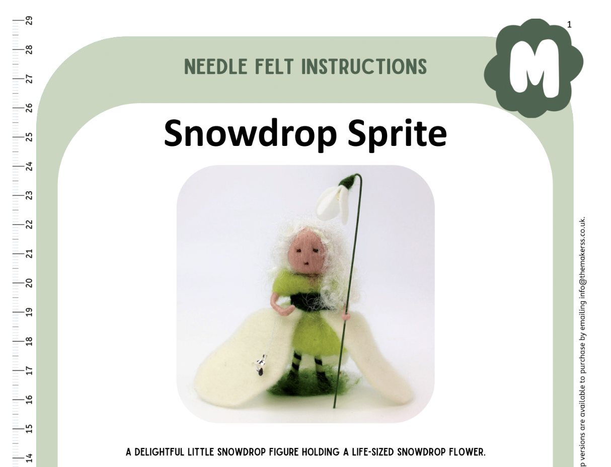 Snowdrop Fairy Instructions PDF - The Makerss