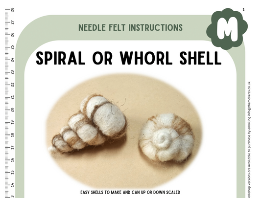 Spiral (Whorl) Shell Needle Felt Instructions PDF - The Makerss