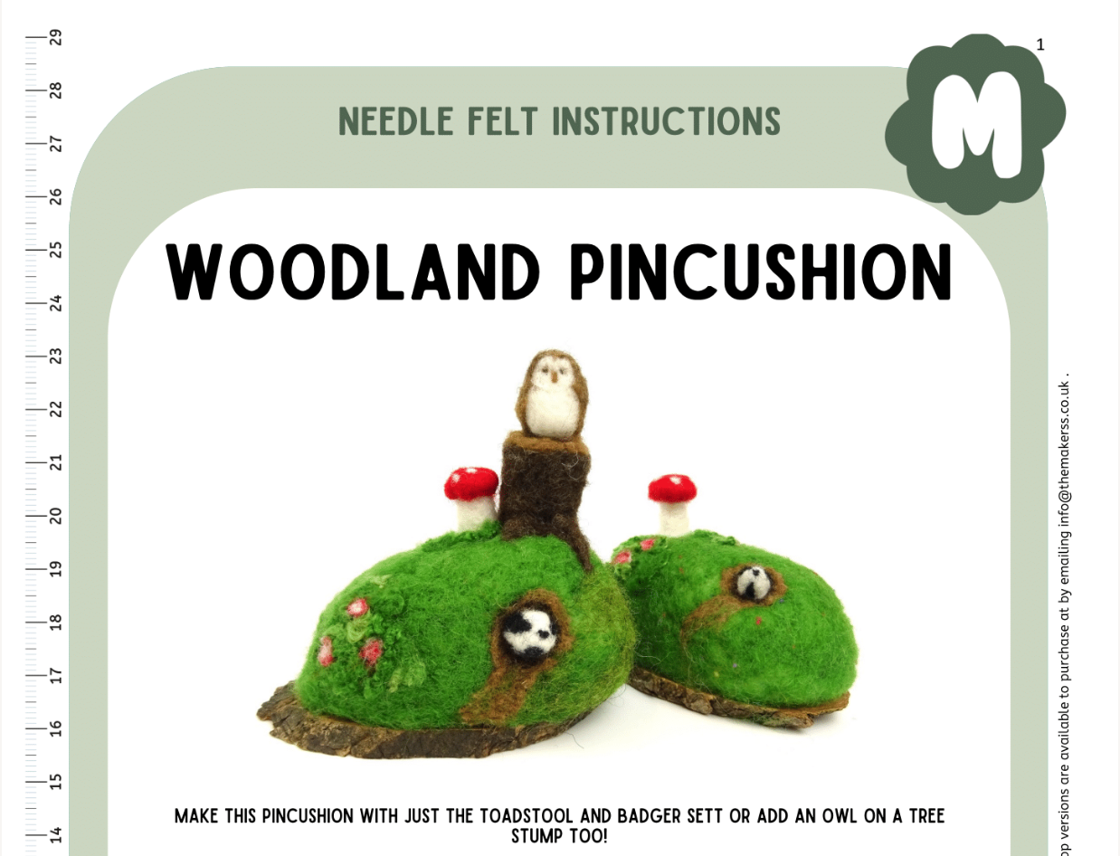 Woodland Pin Cushion Instructions PDF - The Makerss