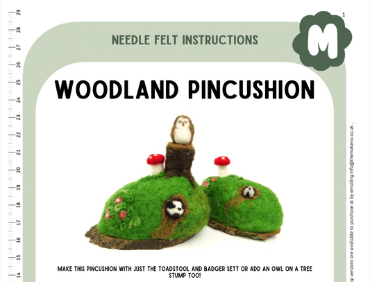 Woodland Pin Cushion Instructions PDF - The Makerss