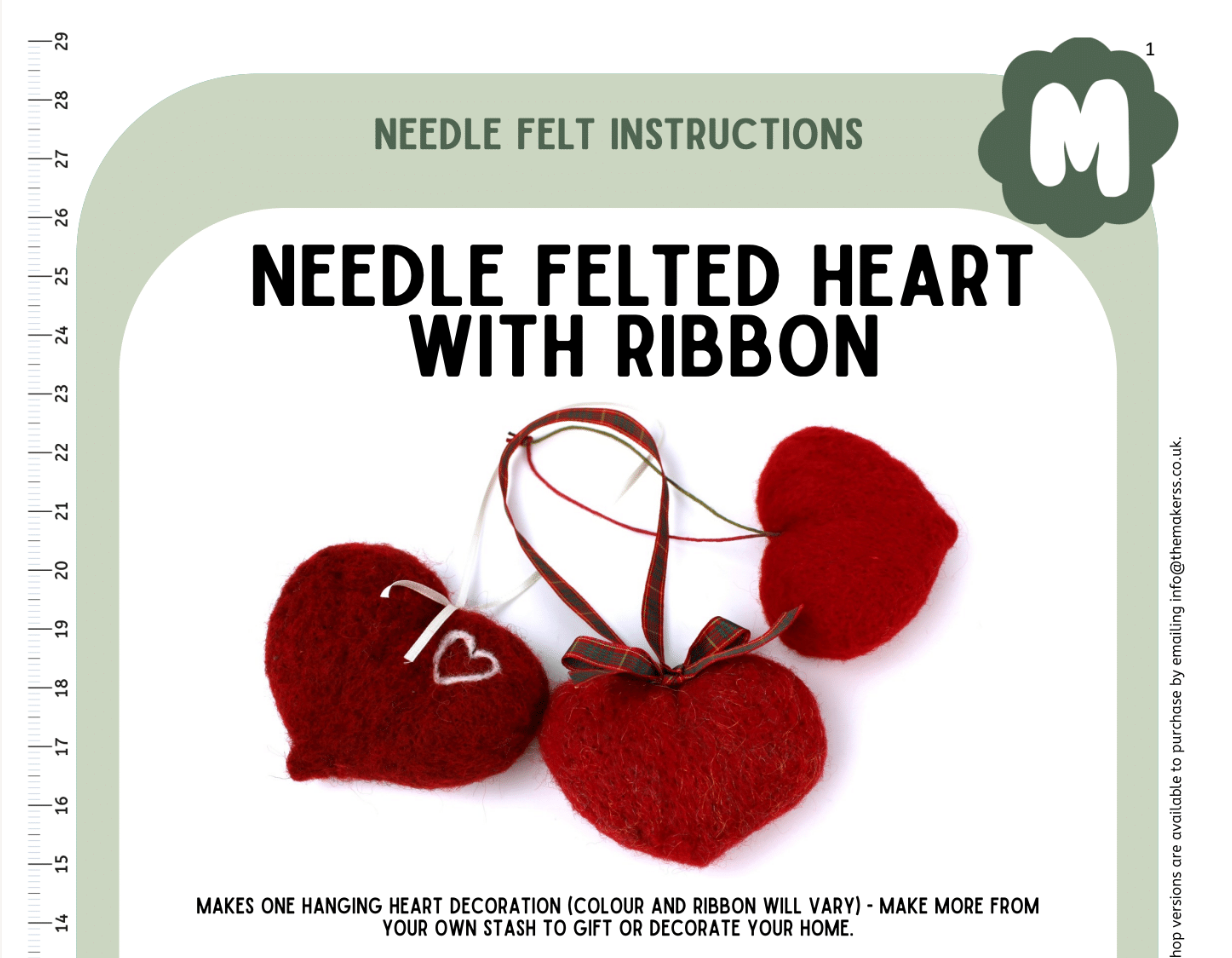 Heart With Ribbon Instructions PDF - The Makerss