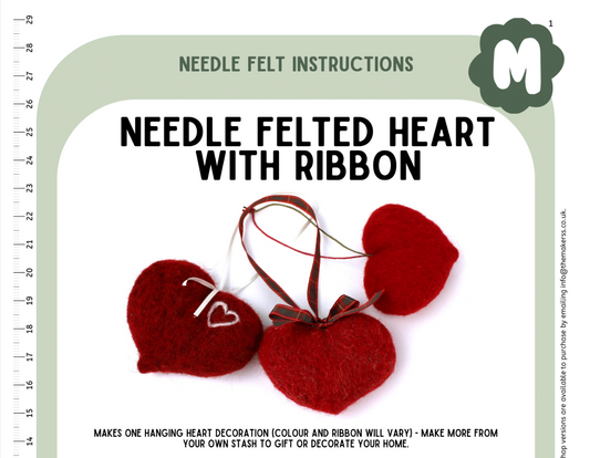 Heart With Ribbon Instructions PDF - The Makerss