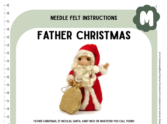 Father Christmas With Sack Instructions PDF - The Makerss