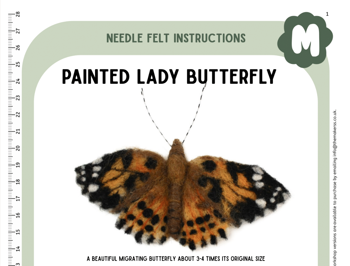 Painted Lady Butterfly PDF instructions - The Makerss