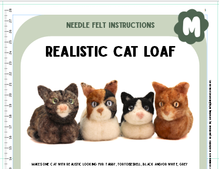 Realistic Cat Loaf - Instructions PDF - The Makerss