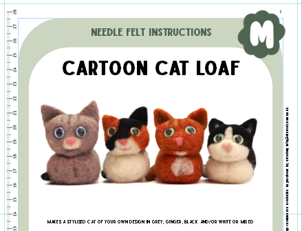 Cartoon Cat Loaf - Instructions PDF - The Makerss