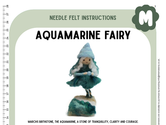 March Birthstone Aquamarine Fairy Instructions PDF - The Makerss