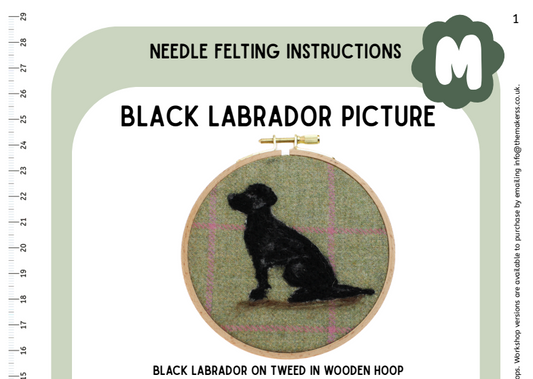 Black Labrador Picture Instructions PDF - The Makerss