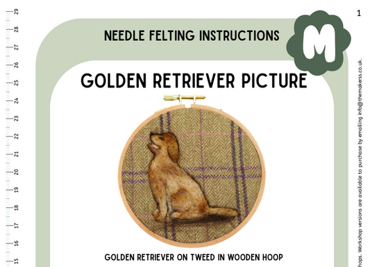 Golden Retriever Picture Instructions PDF - The Makerss