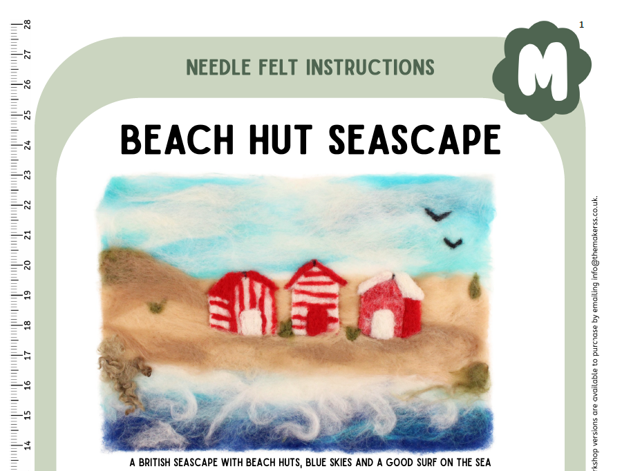 FLOCK OFFER Beach Hut Seascape Instructions PDF - The Makerss