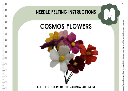 Cosmos Flowers Instructions PDF - The Makerss