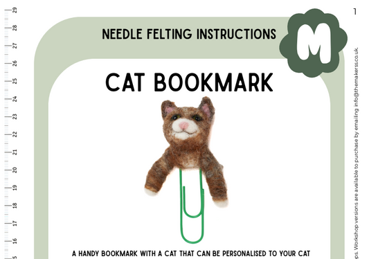 Cat Bookmark Instructions PDF - The Makerss