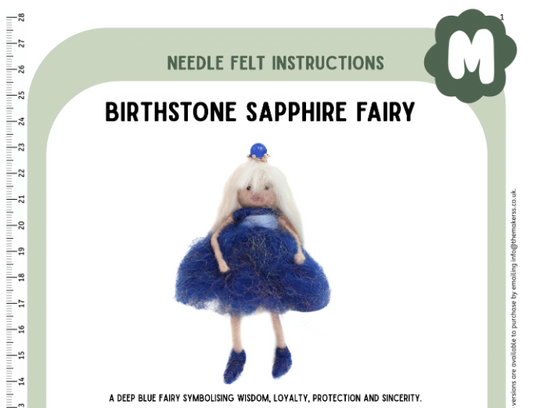 Birthstone Sapphire Fairy Instructions PDF - The Makerss
