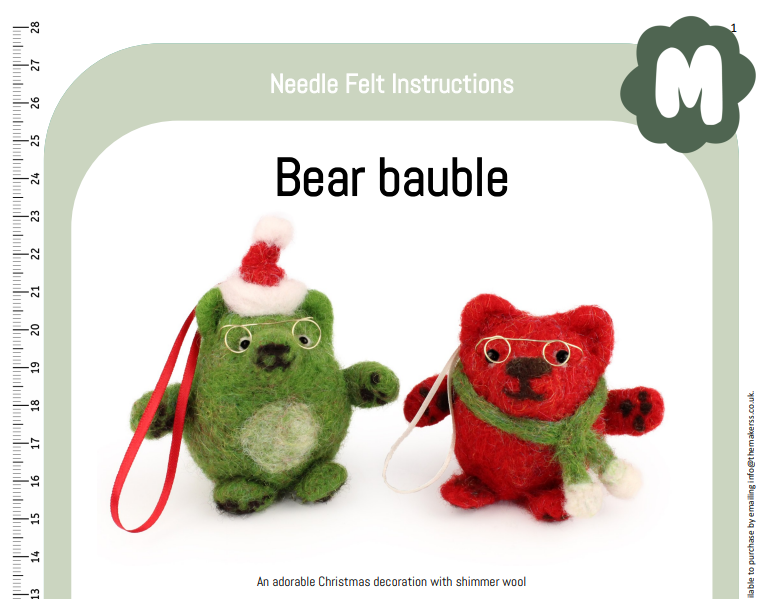 Christmas Bear Bauble Instructions PDF