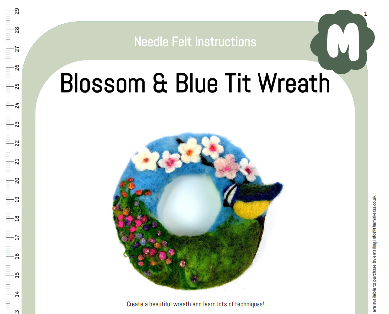 Blossom & Blue Tit Wreath Instructions PDF