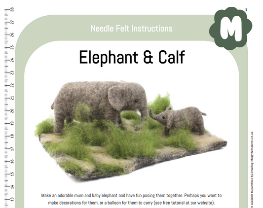 Elephant and Calf Instructions PDF - The Makerss