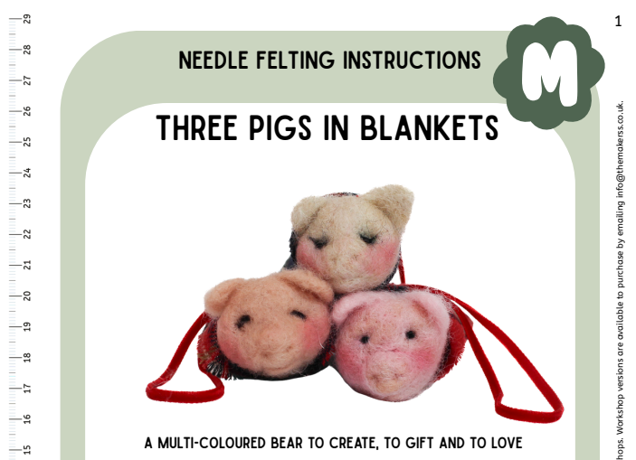 Three Pigs in Blankets Instructions PDF