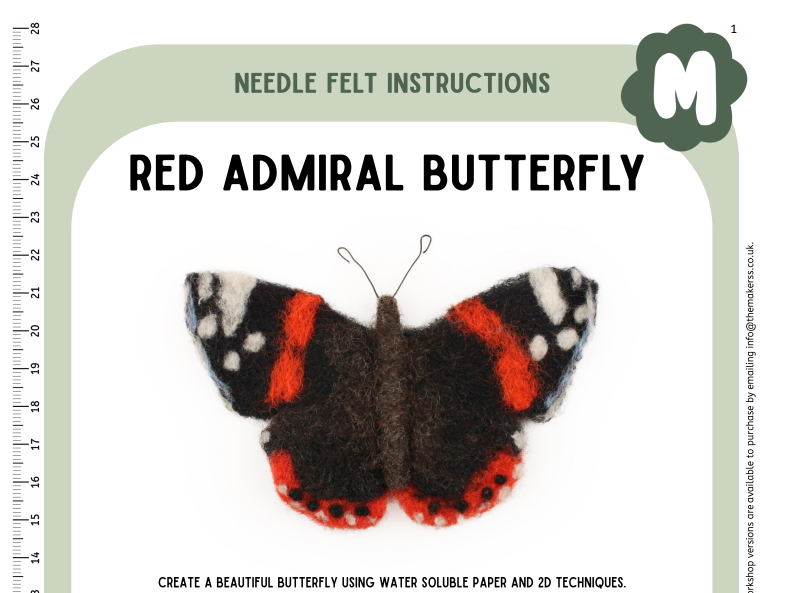 Red Admiral Butterfly Instructions PDF - The Makerss