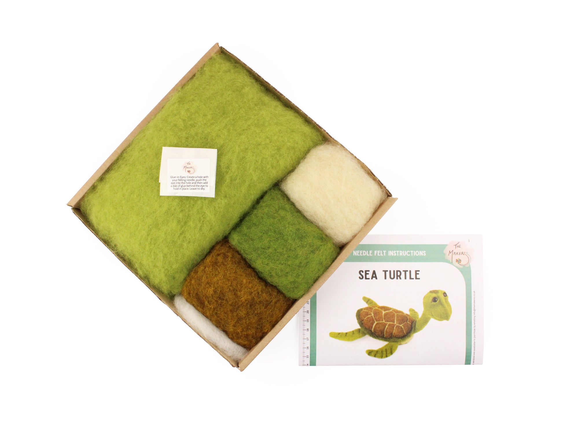 Sea Turtle Needle Felting Pack - with or without tools - The Makerss