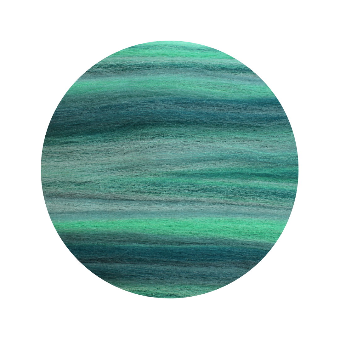 Sea Glass dyed Merino Wool Tops - The Makerss