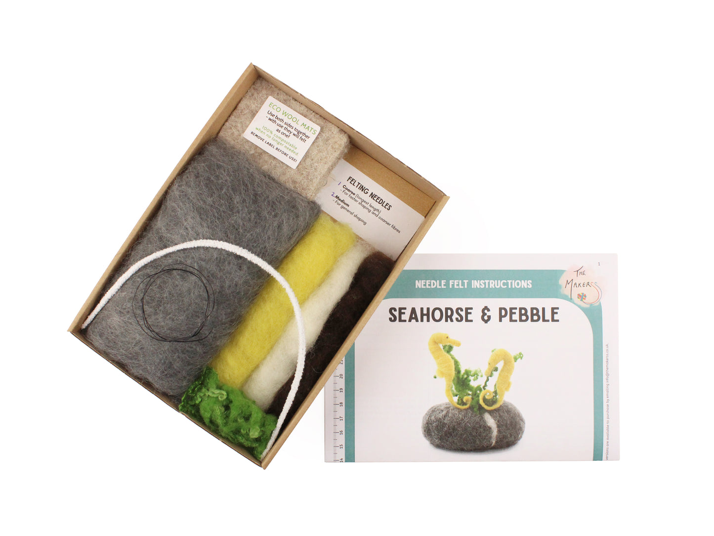 Seahorse and Pebble Small Needle Felt Kit (NEW for 2024) - The Makerss
