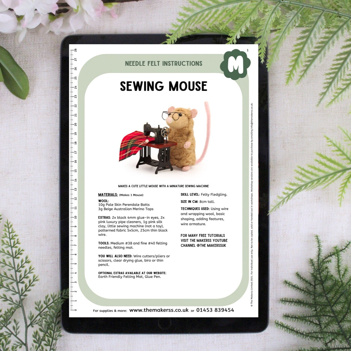 Sewing Mouse Small Needle Felt Kit - The Makerss