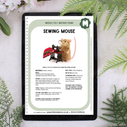 Sewing Mouse Small Needle Felt Kit - The Makerss