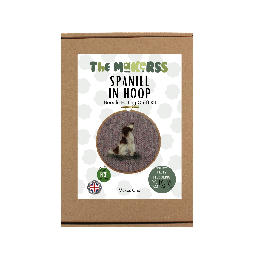 Dogs In Hoop Needle Felt Picture Kit - The Makerss