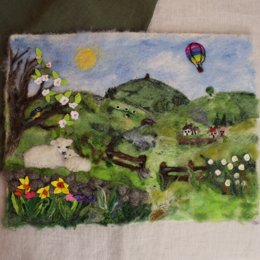 Needle Felting Spring Retreat via Zoom A3 Landscape