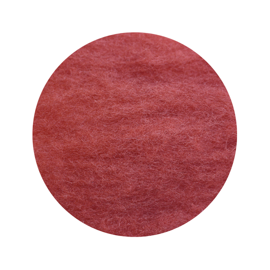Terracotta Red- carded wool batts - various weights