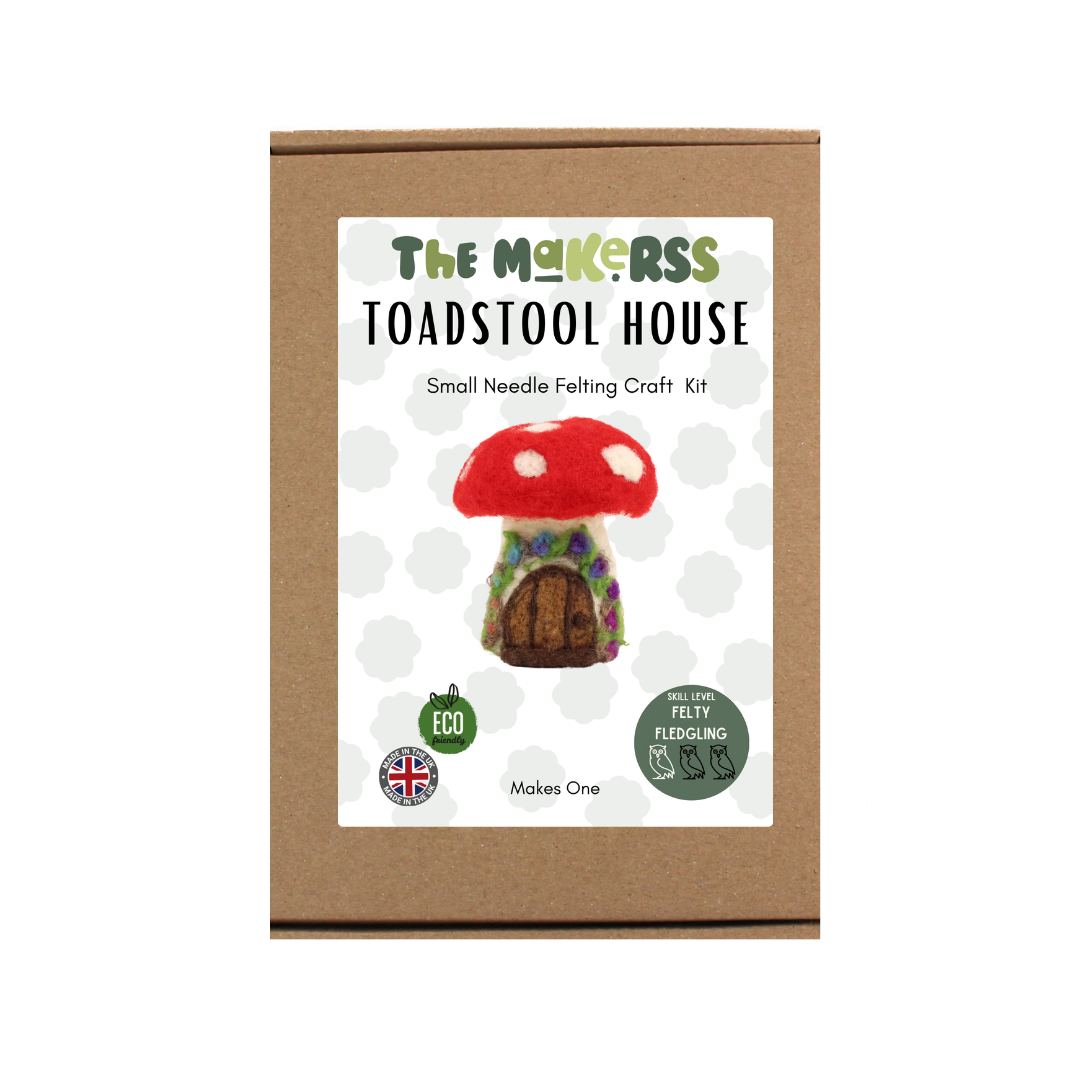 Small Toadstool House Small Needle Felt Kit - The Makerss