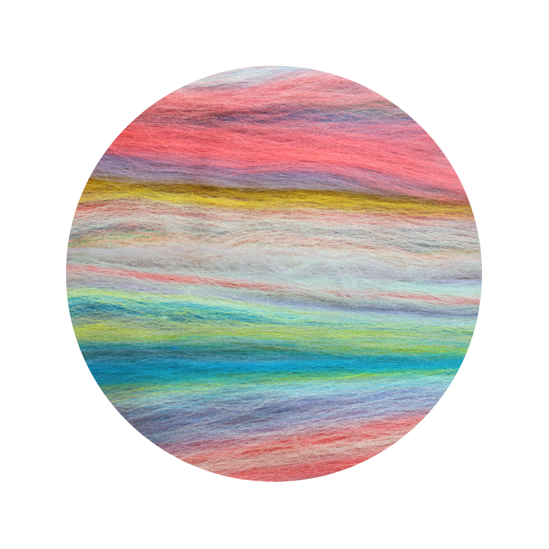 Tropical Cocktail dyed Merino Mix Wool Tops - The Makerss