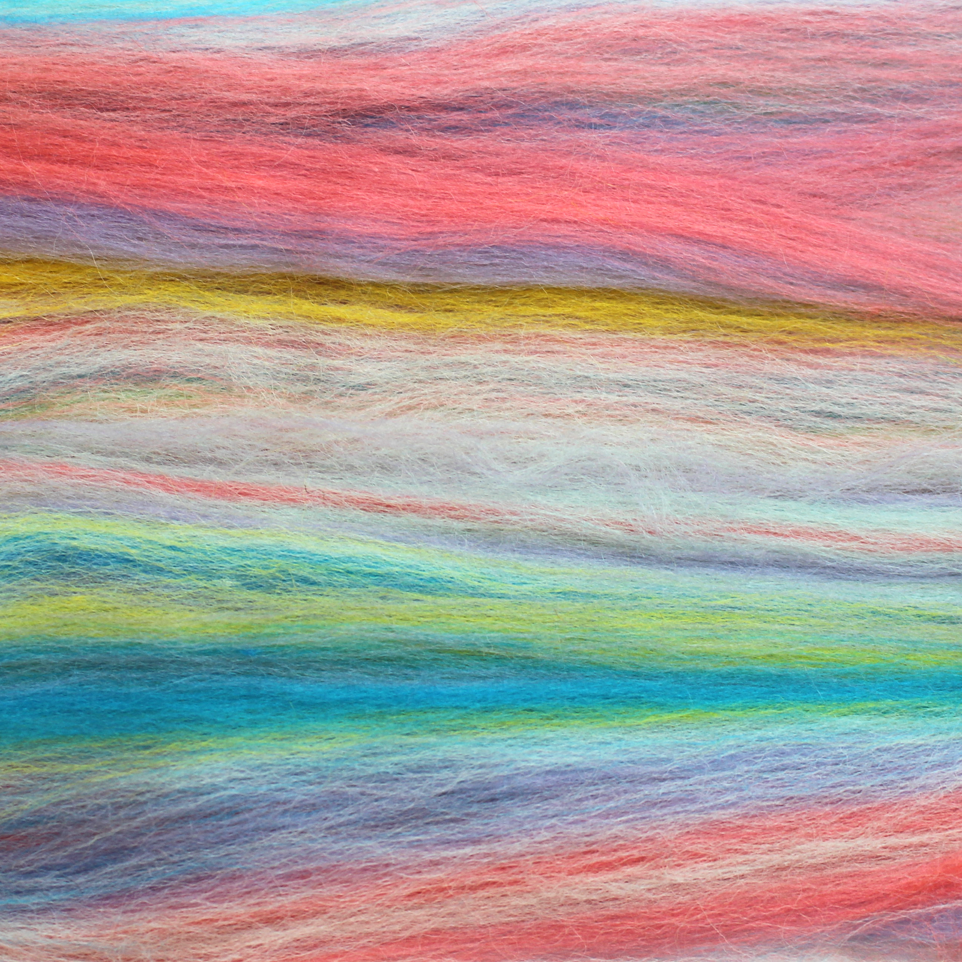 Tropical Cocktail dyed Merino Mix Wool Tops - The Makerss