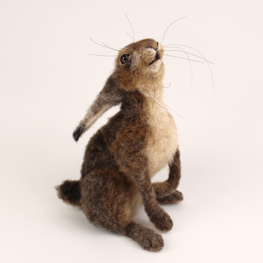 Moon Gazing Hare Needle Felting Workshop with Artist Agnese Davies Saturday 12th April - The Makerss