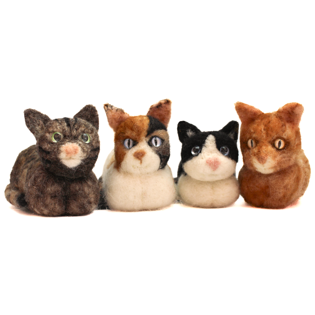 Realistic Cat Loaf Needle Felt Small Kit - makes 1 - The Makerss