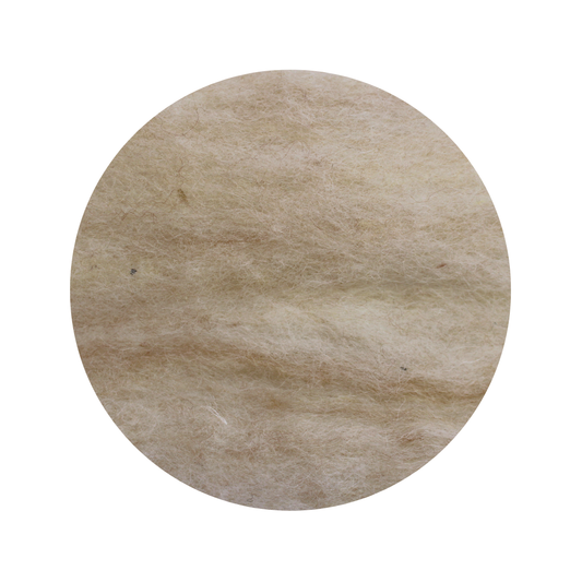 Variegated Cream natural carded New Zealand wool slivers - various weights