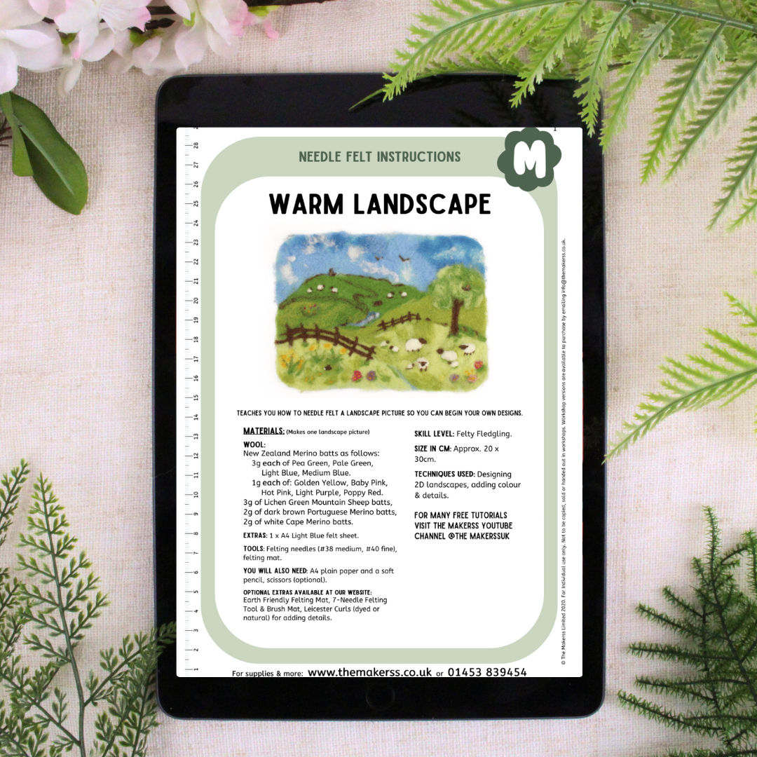 Warm Landscape Needle Felt Kit - The Makerss